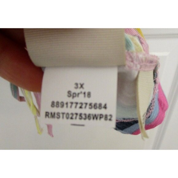 Rachel Roy Curvy Collection Plus Size Stripe Multicolor Sleeveless Top - 3X NWT - Picture 13 of 15